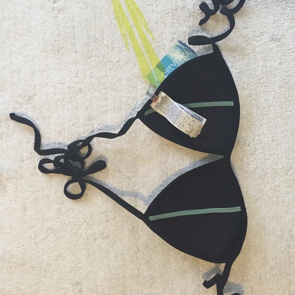 Forever 21 blue neoprene bikini top. NWT. - Picture 2 of 2
