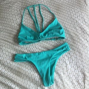 Teal swim suit