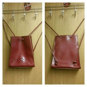 Red Leather Backpack