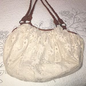 Cream Lace Purse