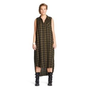 NWT plaid button down maxi