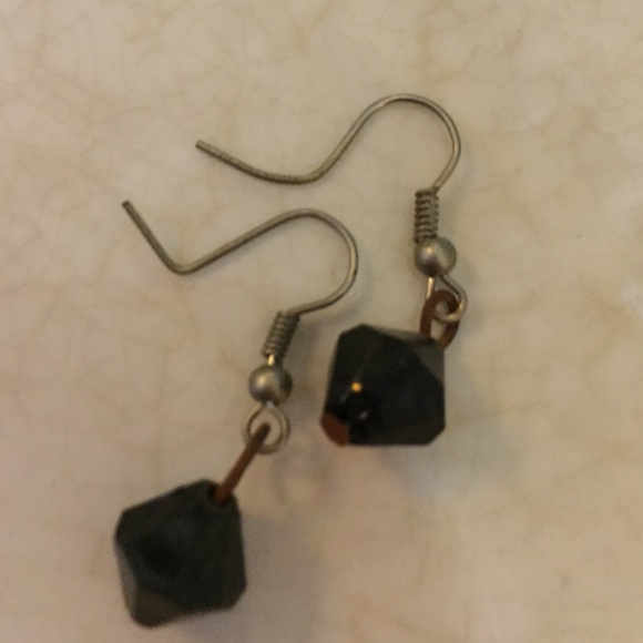 black earrings