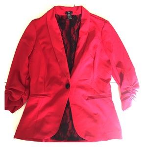 Red stretchy blazer