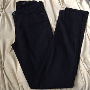 AG black skinny jeans, size 28R