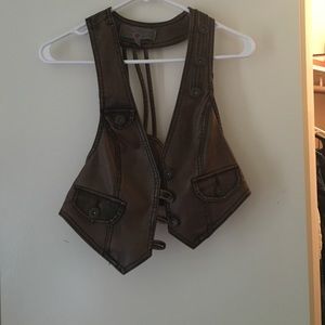 Leather vest