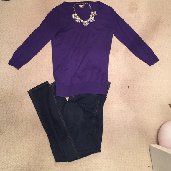 J. Crew sweater royal purple
