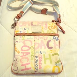 Coach Crossbody Bag - White & Multicolor