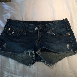 True Religion Joey cut off shorts