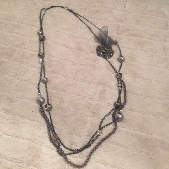 Silver statement necklace