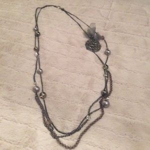 Silver statement necklace