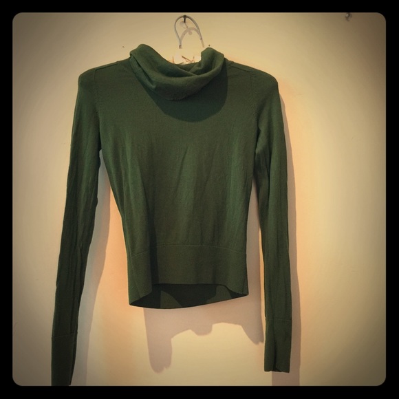 Theory merino wool moss green sweater