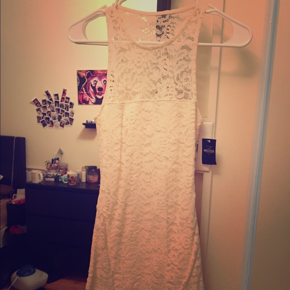 Hollister Cream Lace Dress
