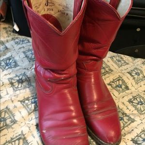 Red Cowboy Boots size 8