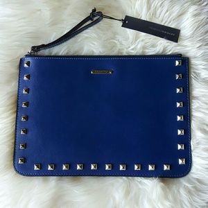 Rebecca Minkoff royal blue and grey clutch