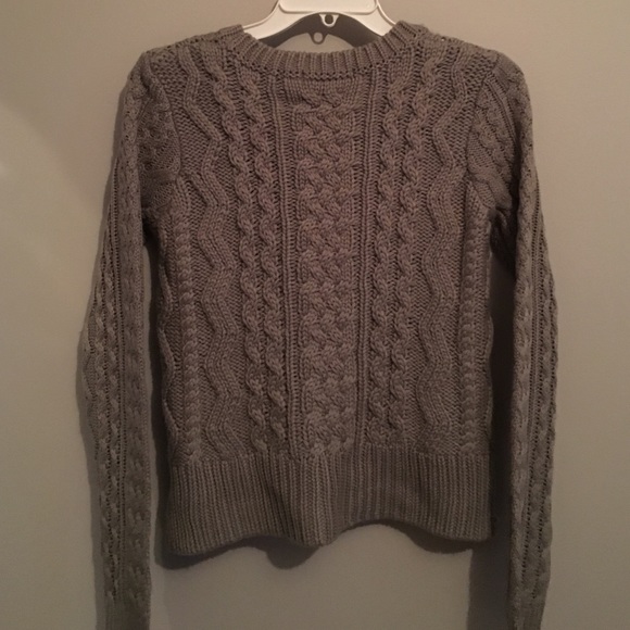 Gray Cable Knit Sweater - Picture 2 of 2