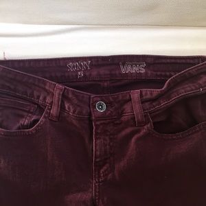 Maroon Vans Skinny Jeans