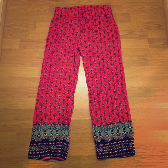 Trendy Patterned Drawstring Pants