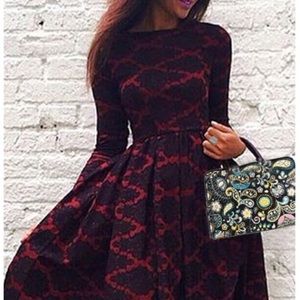 Long Sleeve Mid Calf Dress