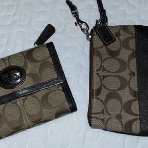 2 coach wallets. Like new.