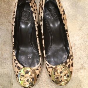 Tory burch leopard wedges