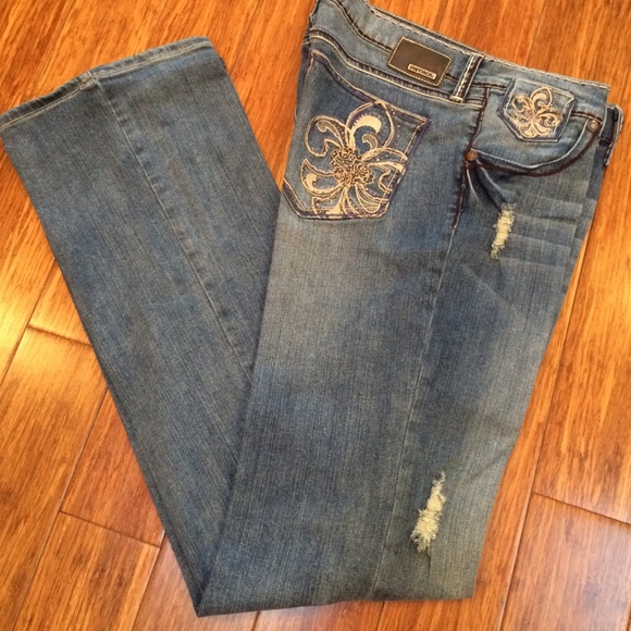 Embellished Petrol Jeans.