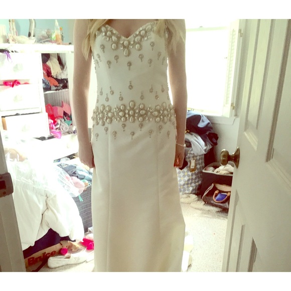 White prom dress