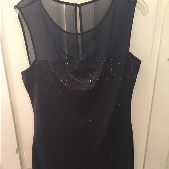 BCBG navy sequined dress