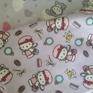 FLANNEL Hello Kitty Fabric 5 pieces