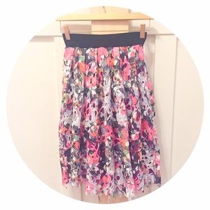 Floral laser cut skirt
