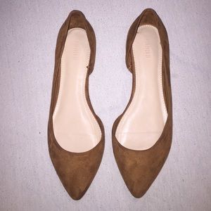 brown swede flats
