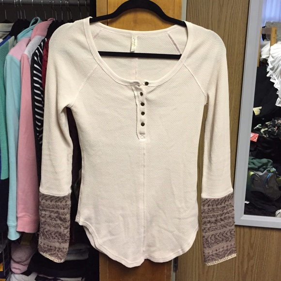 Free People Size Small Light Pink Thermal