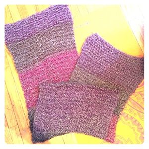 HOMMADE ORIGINAL Thick knitted multi colored scarf