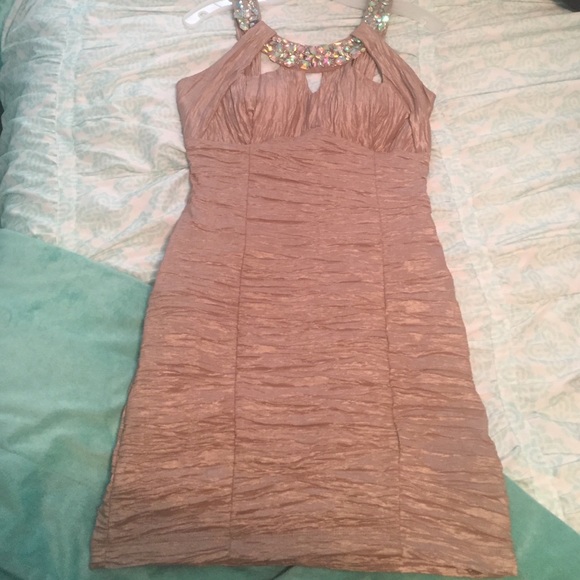 Nude cocktail dress