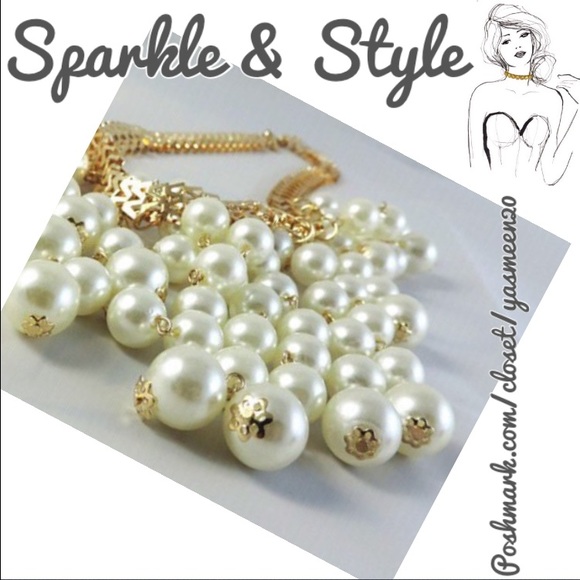 THIS IS BEAUTIFUL!✨Pearl waterfall necklace ✨ - Picture 2 of 3