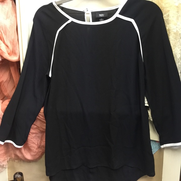 Black & White sheer top