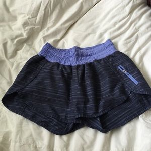 Navy/periwinkle running shorts by Lululemon