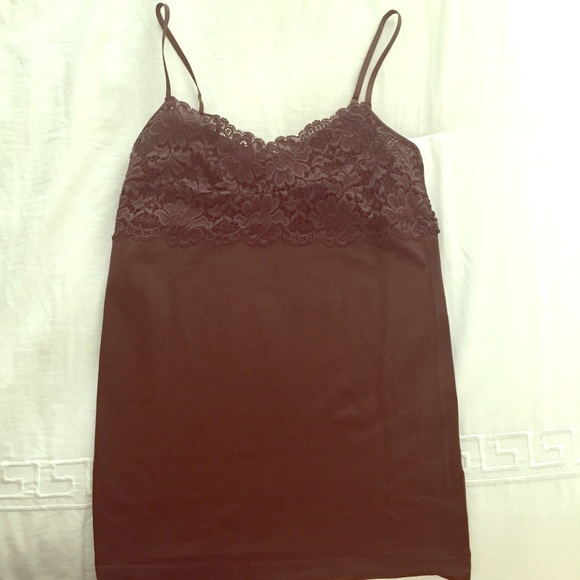 Brown Lace Tank