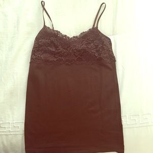 Brown Lace Tank