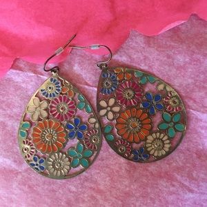 Summer Filigree Teardrop Earrings