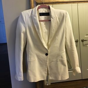 Zara Basics White Business Jacket
