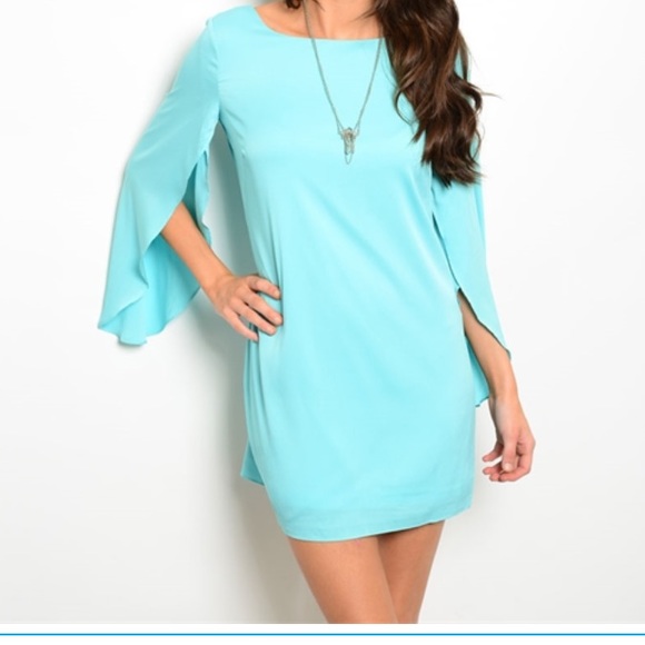 NWT Pink Owl Aqua Dress