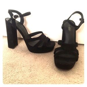 Black Velvet Heels