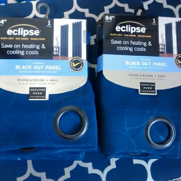 Pair of black out panel curtains!!