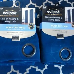 Pair of black out panel curtains!!