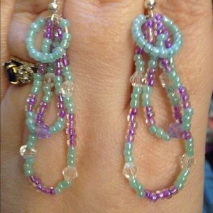Hand beaded earrings