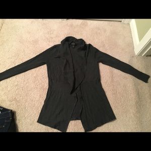WHBM CharcoalGrey Asymmetrical sweater