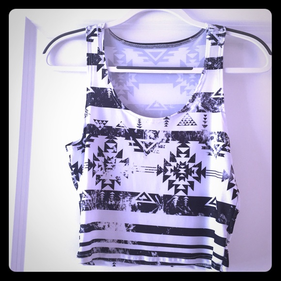 Tribal Print Crop Top