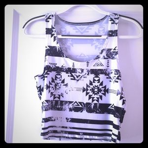 Tribal Print Crop Top