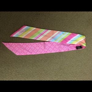 Coach tie scarf, 100% silk
