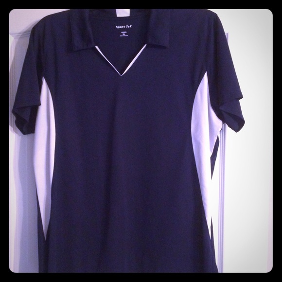 Color-block sport polo shirt